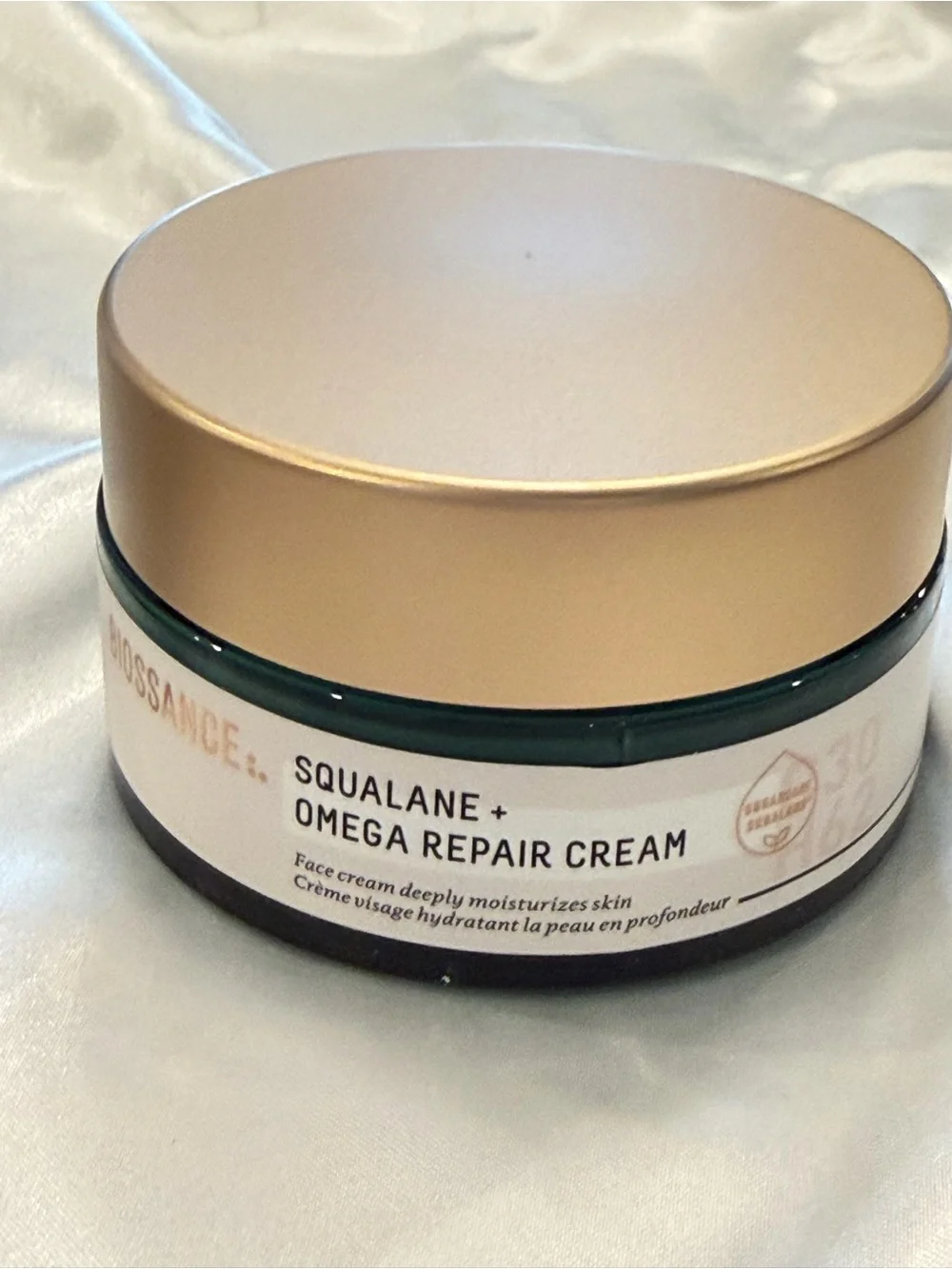 Biossance Squalane + Omega Repair Deep Hydration Cream 3.4 Oz JUMBO Size New